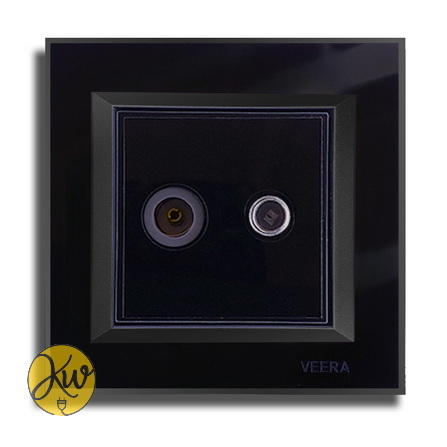 فیش آنتن ویرا مرکزی مدل ویرا پرو مشکی با زه مشکی کلاسیک