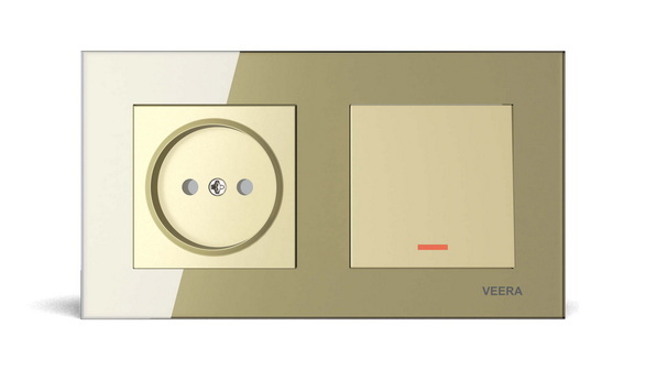 کادر دو خانه ویرا مدل کریستال بژ اقتصادی ارزان باکیفیت ایرانی براق