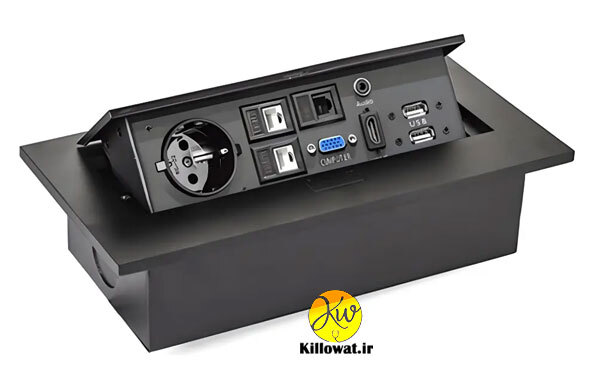  پریز کابینتی ملونی پریز برق VGA HDMI شبکه - 10024 زیبا جدید CAT6 