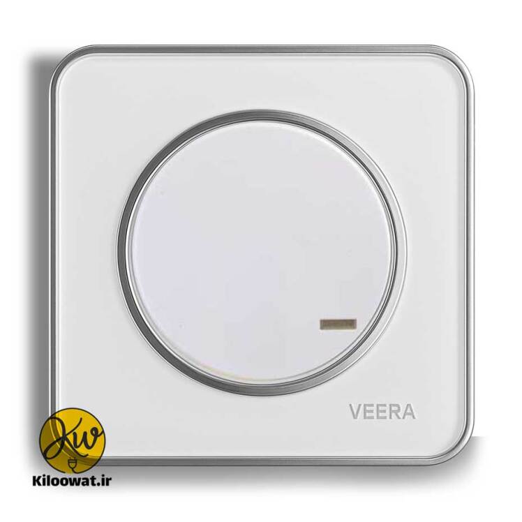 کلید صلیبی ویرا مدل آلفا گلس سفید کلاسیک - ویرا الکتریک دایره لاکچری آرک