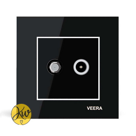 فیش آنتن مرکزی ویرا مدل امگا مشکی سفید مشکی - ویرا الکتریک قیمت مناسب براق ایرانی لاکچری