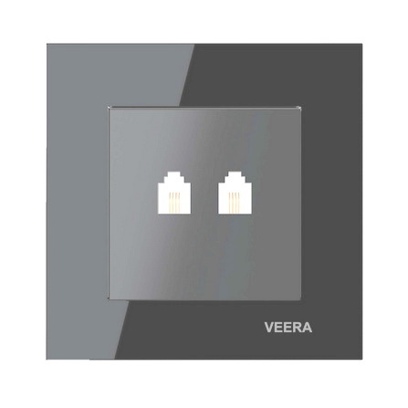 سوکت تلفن دو سوکت ویرا مدل کریستال نوک مدادی ارزان