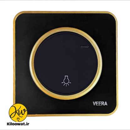 شاسی راه پله ویرا مدل آلفا گلس مشکی طلایی کلاسیک - ویرا الکتریک آرک