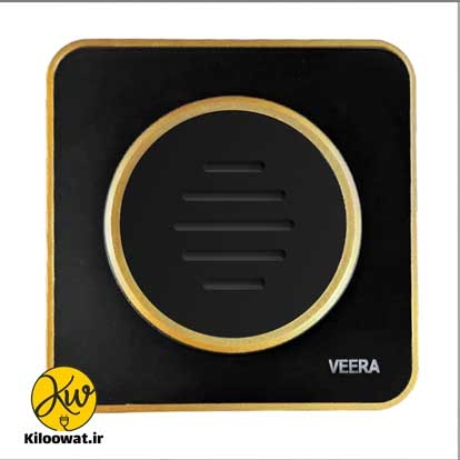 کلید تک پل ویرا مدل آلفا گلس مشکی طلایی لاکچری دایره زیبا براق آرک