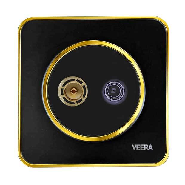 فیش آنتن مرکزی ویرا مدل آلفا مشکی طلایی کلاسیک - ویرا الکتریک لوکس زیبا ایرانی