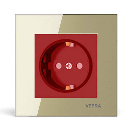 پریز یو پی اس ویرا مدل کریستال بژ 