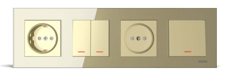 کادر چهار خانه ویرا مدل کریستال بژ اقتصادی ارزان باکیفیت ایرانی براق