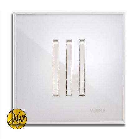 کلید سه پل ویرا مدل شهاب سفید با زه سفید - ویرا الکتریک لاکچری ایرانی با کیفیت