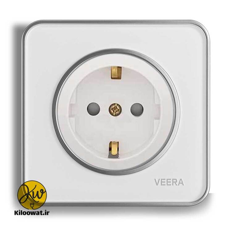 ویرا مدل آلفا گلس سفید لاکچری دایره زیبا براق arc آرک