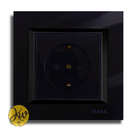 پریز ارت دار ویرا مدل ویرا پرو مشکی با زه طلایی اسپرت - ویرا الکتریک کلاسیک لاکچری جدید شیک ایرانی