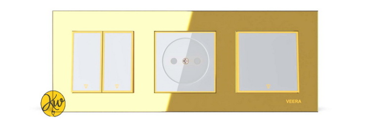 کادر سه خانه ویرا مدل امگا طلایی طلایی سفید