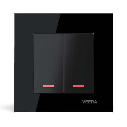 کلید دو پل ویرا مدل کریستال مشکی با کیفیت ایرانی اقتصادی گلس