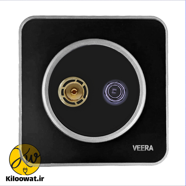 فیش آنتن مرکزی ویرا مدل آلفا مشکی استیل کلاسیک - ویرا الکتریک لوکس زیبا ایرانی