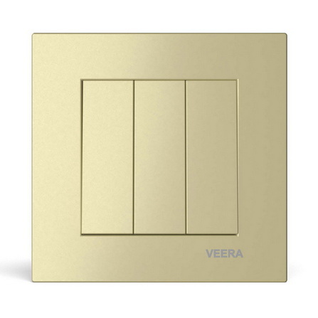 کلید سه پل ویرا مدل ویرا بژ - ویرا الکتریک ارزان اقتصادی باکیفیت ایرانی