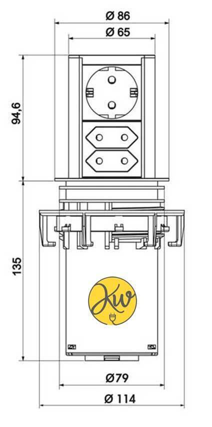  پریز توکار باخمن مدل ( ELEVATOR ) - جدید لاکچری - با کیفیت - پر فروش 