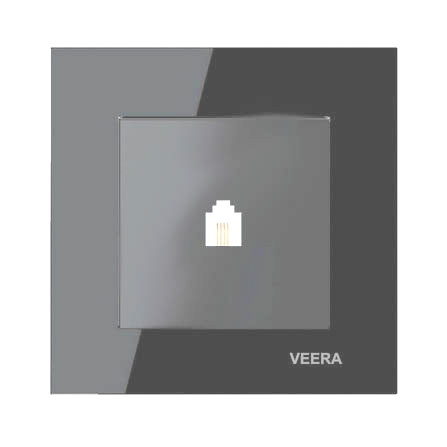 سوکت تلفن ویرا مدل کریستال نوک مدادی