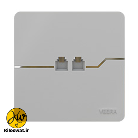 کلید و پریز ویرا مدل T2 سفید - ارزان ، اقتصادی ، لوکس ، جدید ، ایرانی