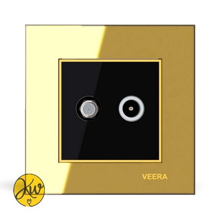 فیش آنتن مرکزی ویرا مدل امگا طلایی طلایی مشکی - ویرا الکتریک براق ایرانی باکیفیت لاکچری