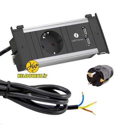 پریز توکار باخمن BACHMANN مدل KAPSA لاکچری زیبا جدید با کیفیت کابینتی اداری