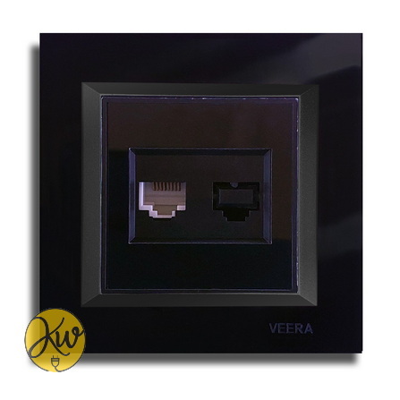 سوکت شبکه ویرا مدل ویرا پرو مشکی با زه مشکی اسپرت- ویرا الکتریک جدید لاکچری باکیفیت ایرانی