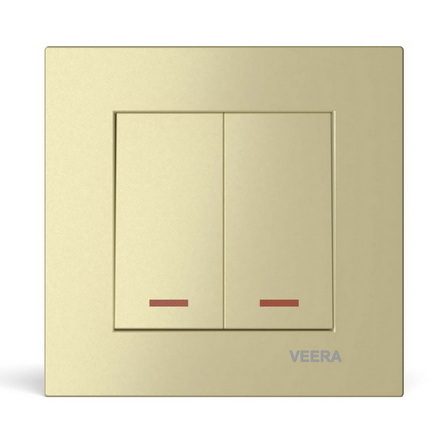 کلید دو پل ویرا مدل ویرا بژ - ویرا الکتریک ارزان اقتصادی باکیفیت ایرانی