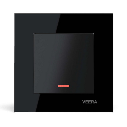 کلید و پریز ویرا مدل کریستال مشکی گلس ایرانی اقتصادی ارزان پرفروش