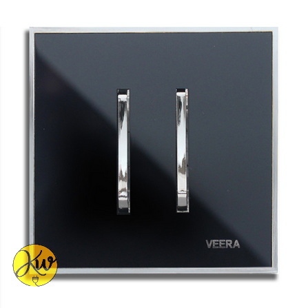 کلید دو پل ویرا مدل شهاب مشکی با زه استیل - ویرا الکتریک ایرانی لاکچری با کیفیت ارزان جدید