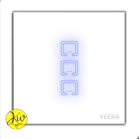 کلید لمسی با کیفیت ویرا الکتریک قیمت مناسب اقتصادی و ارزان سفید سه پل