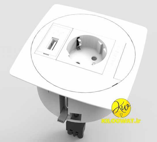  پریز کابینتی IBconnect مدل UNIT تک پریز و یو اس بی تایپ C و A باکیفیت اسپانیایی لاکچری جدید 