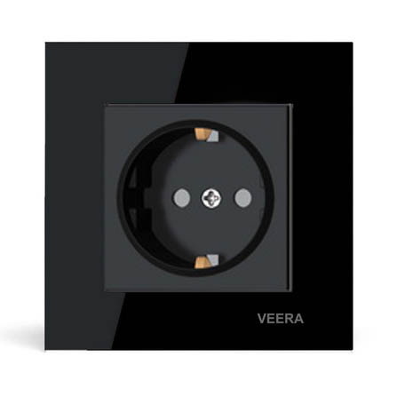 پریز ارت دار ویرا مدل کریستال مشکی ایرانی باکیفیت ارزان براق