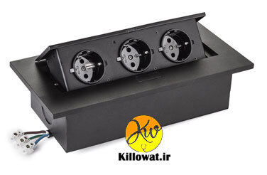  پریز کابینتی ملونی سه پریز برق - MELLONI - 10016 زیبا باکیفیت مدرن توکار 