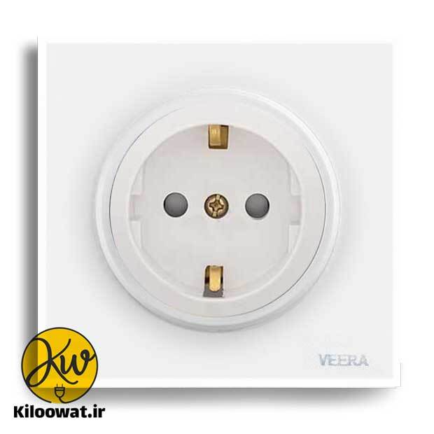 ویرا مدل آلفا گلس سفید لاکچری دایره زیبا براق 