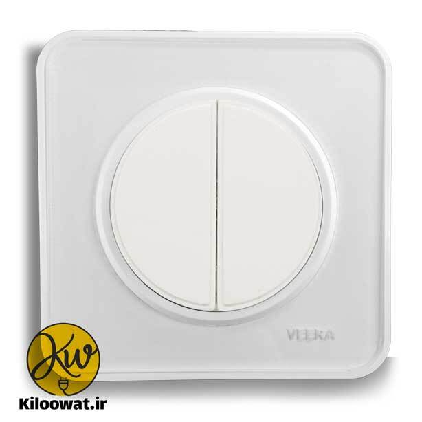 کلید دو پل ویرا مدل آلفا گلس سفید لاکچری دایره زیبا براق آرک