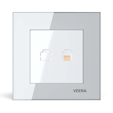 سوکت شبکه ویرا مدل کریستال سفید اقتصادی ارزان باکیفیت ایرانی براق