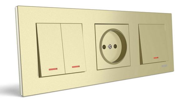 کادر سه خانه ویرا مدل ویرا بژ - ویرا الکتریک ارزان اقتصادی باکیفیت ایرانی