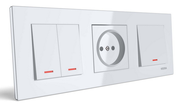 کادر سه خانه ویرا مدل ویرا سفید - ویرا الکتریک شیک ایرانی ارزان اقتصادی پلاستیکی