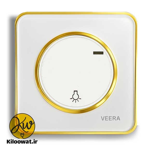  شاسی راه پله ویرا مدل آلفا گلس طلایی سفید کلاسیک - ویرا الکتریک آرک 