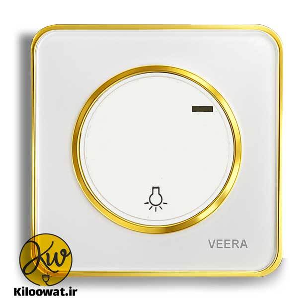 شاسی راه پله ویرا مدل آلفا گلس طلایی سفید کلاسیک - ویرا الکتریک آرک