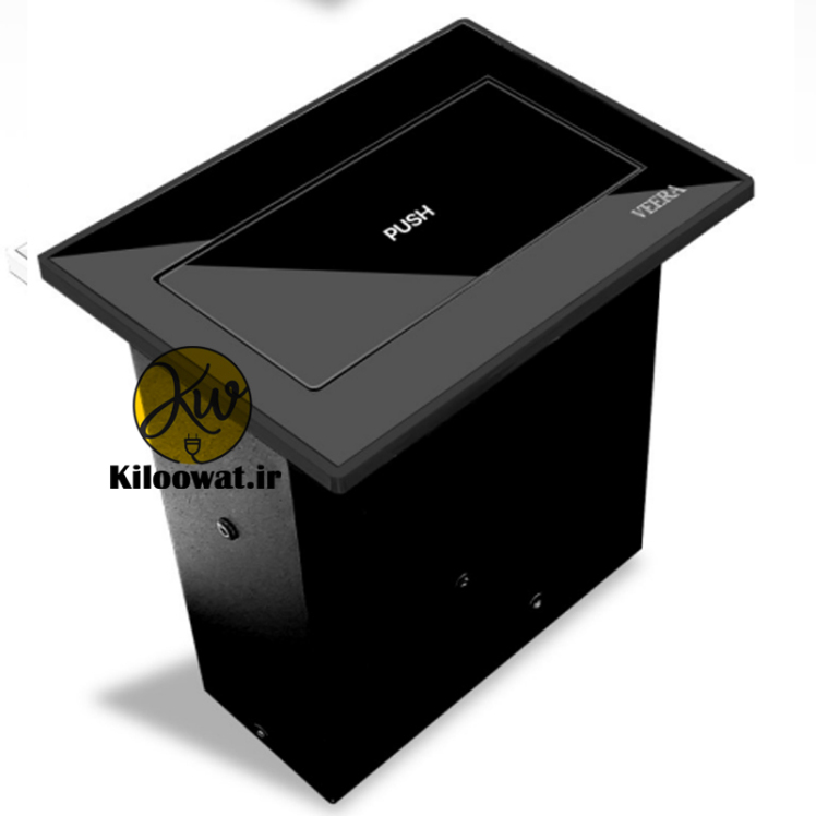 پریز کابینتی توکار مدل امگا - زیبا - براق - آسانسوری مشکی سفید