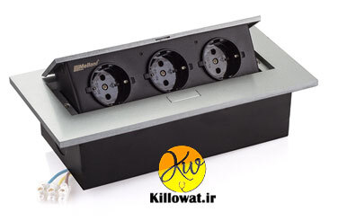  پریز کابینتی ملونی سه پریز برق - MELLONI - 10016 زیبا باکیفیت خوشگل 3 پریز برق 220 ولت 