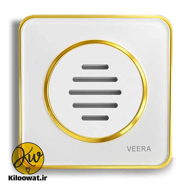 زنگ ( دینگ دانگ ) ویرا مدل آلفا گلس سفید طلایی کلاسیک ARK