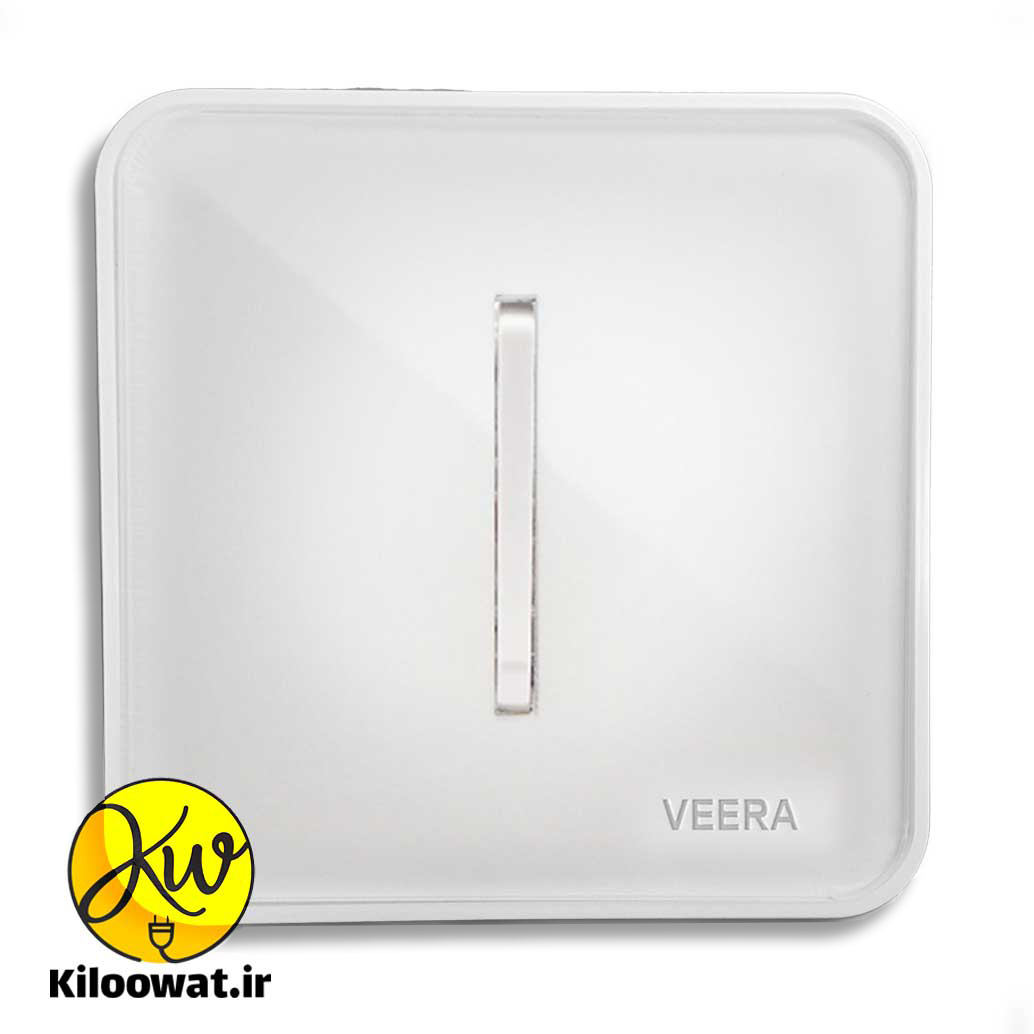 شاسی راه پله سفید مدل شهاب آرک ویرا دکمه باریک و خطی لاکچری و جدید قاب گلس و شیک