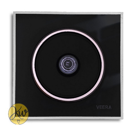 فیش آنتن ماهواره ویرا مدل آلفا گلس مشکی با زه استیل کلاسیک - ویرا الکتریک لوکس پرفروش شیک جدید