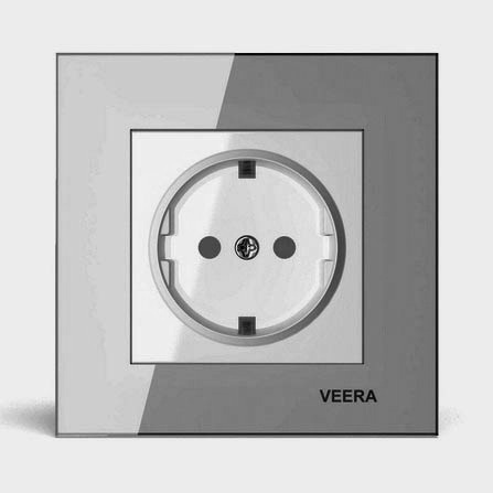 پریز ارت دار ویرا مدل کریستال نقره ای با کیفیت ایرانی اقتصادی