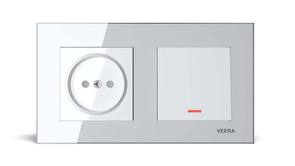 کادر دو خانه ویرا مدل کریستال سفید اقتصادی ارزان باکیفیت ایرانی براق