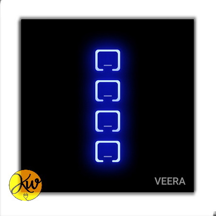 کلید لمسی با کیفیت ویرا الکتریک قیمت مناسب اقتصادی و ارزان مشکی چهار پل