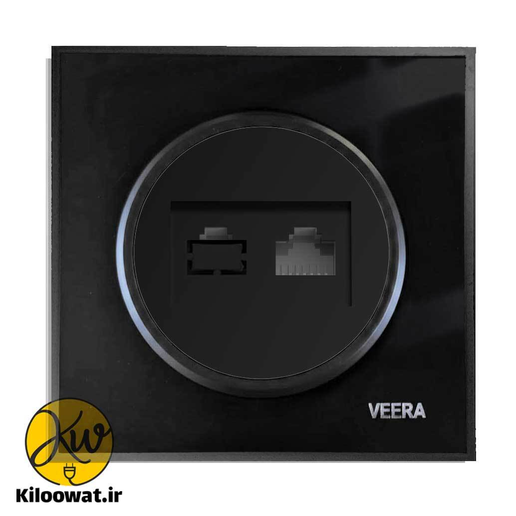 تلفن مدل آلفا گلس لاکچری دایره زیبا براق