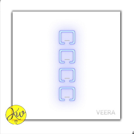 کلید لمسی با کیفیت ویرا الکتریک قیمت مناسب اقتصادی و ارزان سفید چهار پل