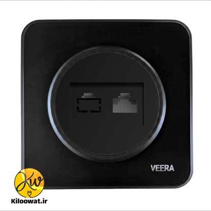 تلفن مدل آلفا گلس مشکی لاکچری دایره زیبا براق آرک