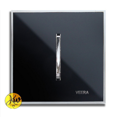 کلید و پریز ویرا مدل شهاب مشکی با زه استیل - ویرا الکتریک ایرانی لاکچری با کیفیت ارزان جدید